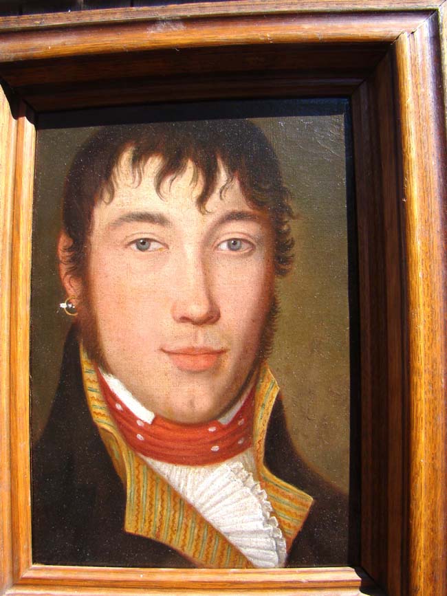 An absolutely wonderful late 18th century oil Portrait of a handsome young sailor — image 3
